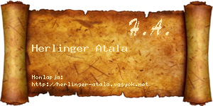 Herlinger Atala névjegykártya